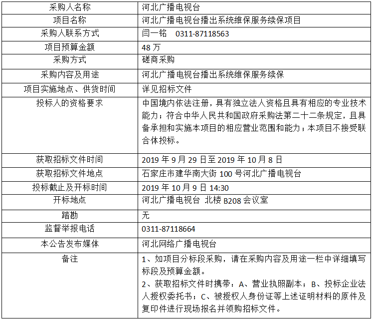 招标维保
