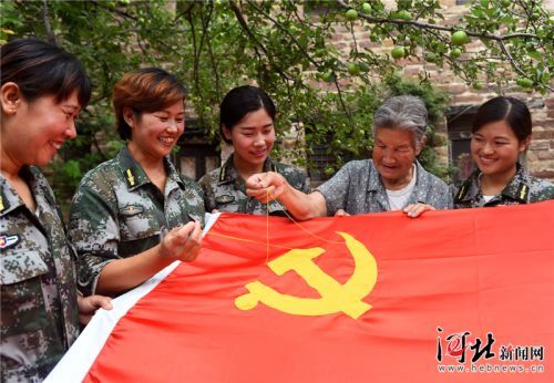 邢台沙河：绣党旗 迎“七一”