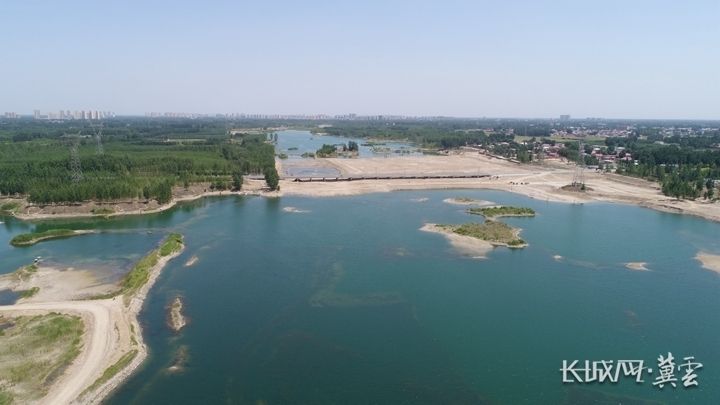 拒马河生态补水现场。河北省水利厅供图